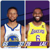Golden State Warriors (32) Vs. Los Angeles Lakers (26) First-second Period Break GIF - Nba Basketball Nba 2021 GIFs