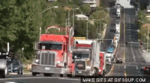 Convoy GIF - Convoy Trucks Cars Driving Together GIFs