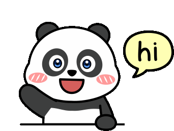 Panda Hi Sticker - Panda Hi Cute Stickers