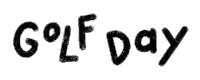 a black and white logo for golf day