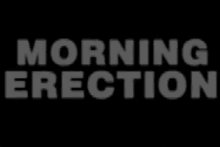 morning erection rise up