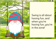 on swinging