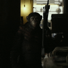 Planet Of The Apes Blue Eyes GIF - Planet Of The Apes Blue Eyes Aim GIFs
