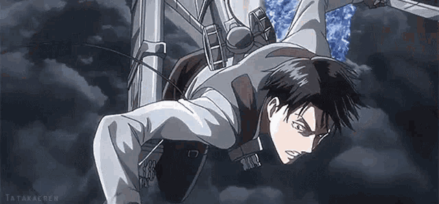 Anime levi ackerman from attack on titan angry on Craiyon