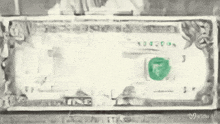 a black and white drawing of a dollar bill with the number 3 on it