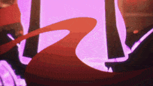 a purple background with a red swirl in the middle of it