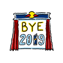 bye2019 red bull so long new year close curtain