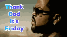 ice cube says thank god it 's friday in a cartoon