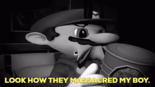 Smg4 Mario GIF - Smg4 Mario Look How They Massacred My Boy - Discover