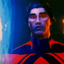 a close up of a man 's face in a cartoon
