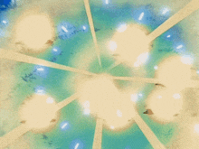 a painting of a circle of light coming out of the center .