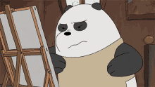 frustrado panda bear ursos sem curso urso pintando pintando