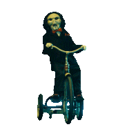 Riding A Tricycle Jigsaw Sticker - Riding A Tricycle Jigsaw Billy The Puppet Stickers