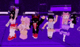 a purple background with a sign that says swords