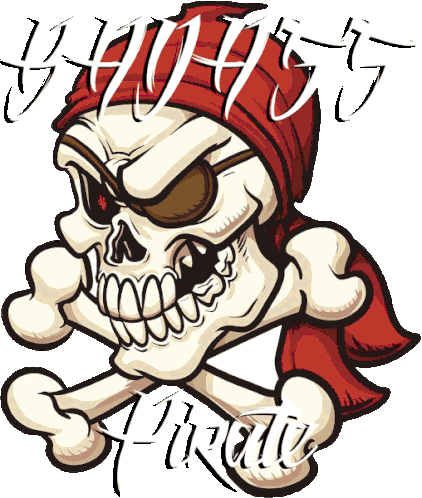 cartoon pirate skull