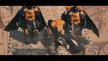 a group of soldiers are standing next to each other and one of them has the letter e on it