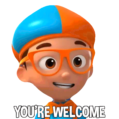 You'Re Welcome Blippi Sticker - You'Re Welcome Blippi Dbo Stickers