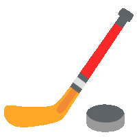an illustration of a hockey stick and puck