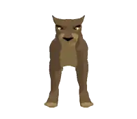 a cartoon drawing of a brown lion standing on a white background