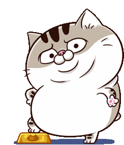 Ami Fat Cat Sticker - Ami Fat Cat Belly Stickers
