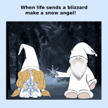 Animated Snow Gnomes Winter GIF
