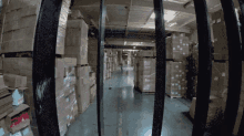a warehouse filled with lots of boxes including one that says ' a ' on it