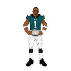 a drawing of a football player holding a mvp ball
