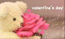 Happy Valentine'S Day Greeting Card GIF - Happy Valentine'S Day Greeting Card Red Rose Flower GIFs