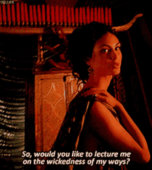 Morena Baccarin Would You Like To Lecture Me GIF - Morena Baccarin Would You Like To Lecture Me Wickedness Of My Ways GIFs