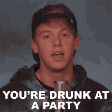Youre Drunk At A Party Carson Lueders GIF - Youre Drunk At A Party Carson Lueders You Broke Me First GIFs