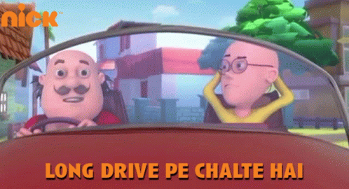 Long Drive Pe Chale Hai Motu GIF - Long Drive Pe Chale Hai Motu Patlu -  Discover & Share GIFs