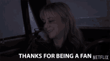 Thanks For Being A Fan Megyn Price GIF - Thanks For Being A Fan Megyn Price Mary GIFs