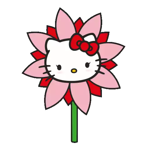Hello Kitty Sticker - Hello Kitty Flower Stickers