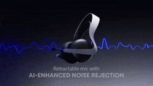 a pair of headphones with a retractable mic with ai-enhanced noise reduction