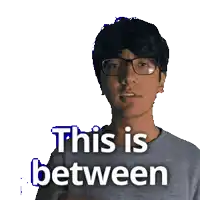 a man with glasses holds his hand to his chest with the words the both of us above him