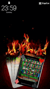 a phone screen displays the treble makers perfect harmony show