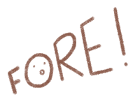 the word fore is written in brown chalk