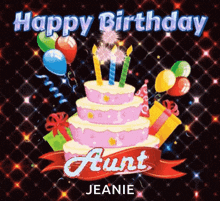 Happy Birthday Aunt Hbd Aunt GIF - Happy Birthday Aunt Hbd Aunt Birthday Cake GIFs