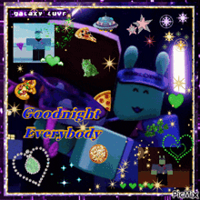 a picture of a cartoon character with the words goodnight everybody