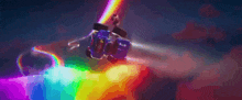 Toad Rainbow Road GIF - Toad Rainbow Road Fly GIFs