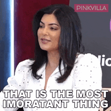 That Is The Most Important Thing Sushmita Sen GIF - That Is The Most Important Thing Sushmita Sen Pinkvilla GIFs