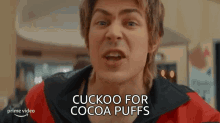 Cuckoo For Cocoa Puffs Christian Lemon GIF - Cuckoo For Cocoa Puffs Christian Lemon My Best Friends Exorcism GIFs