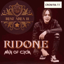 a shield with a crown and laurel wreath says crom ra 11 ra base