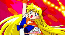 a pixel art illustration of a sailor moon character called venus