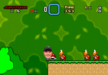 a video game with the name jonathan on the top left