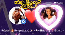 a man and a woman are shown on a screen that says ' snooky agr '