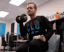 Lifting Weights Working Out GIF - Lifting Weights Working Out Playing Games GIFs