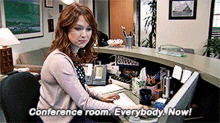 Pam Beesly Conference Room Everybody Now GIF - Pam Beesly Conference Room Everybody Now Conference Room GIFs