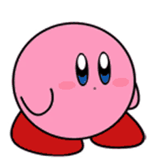 kirby hi there pink cute smile