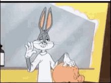 Bugs Bunny Da Un Masaje En La Cabeza GIF